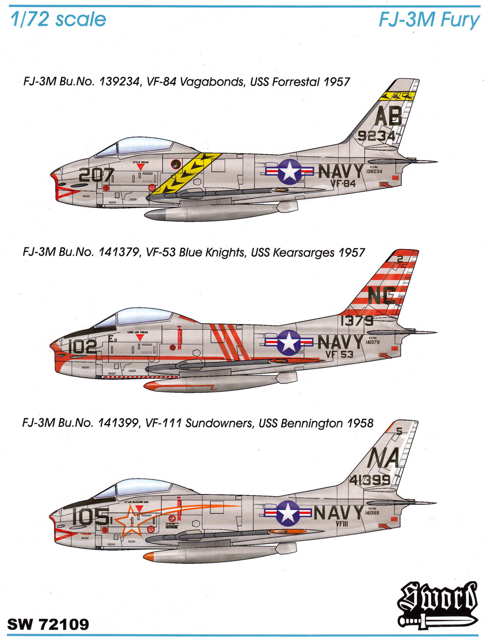 FJ-3M フューリー プラモデル (ソード 1/72 エアクラフト プラモデル No.72109) 商品画像_4