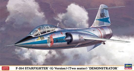F-104 スターファイター (G型) (複座型) デモンストレイター プラモデル (ハセガワ 1/48 飛行機 限定生産 No.07459) 商品画像