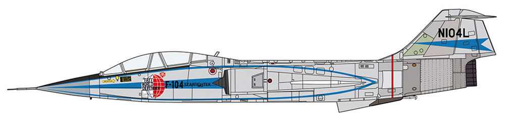 F-104 スターファイター (G型) (複座型) デモンストレイター プラモデル (ハセガワ 1/48 飛行機 限定生産 No.07459) 商品画像_3