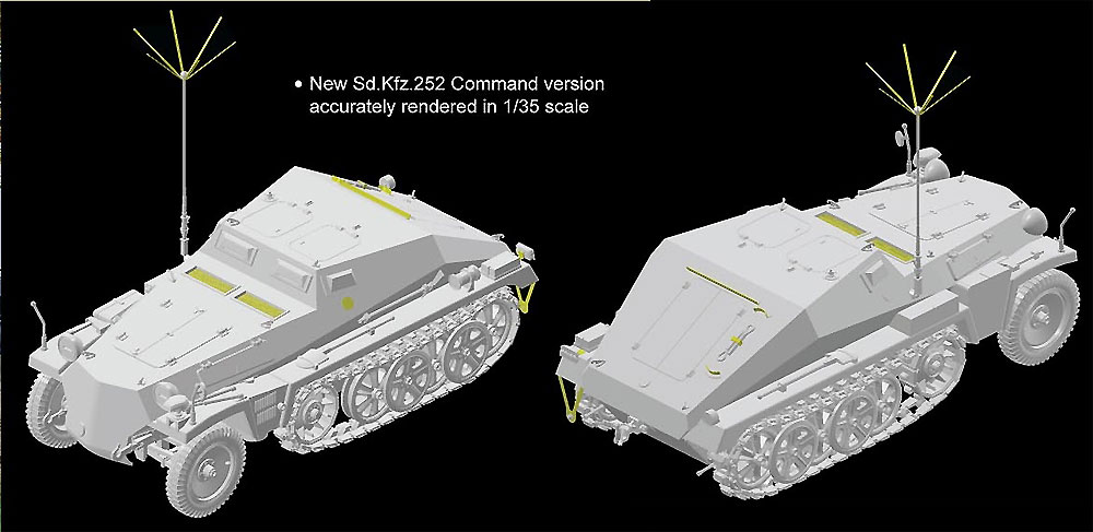 ドイツ Sd.Kfz.252 軽装甲観測車 プラモデル (ドラゴン 1/35 39-45 Series No.6571) 商品画像_3