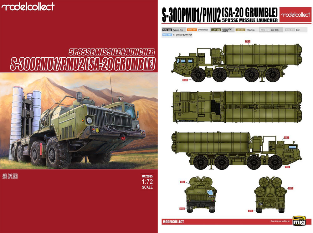 S-300PMU1/PMU2 (SA-20 グランブル) 5P85SE ミサイルランチャー プラモデル (モデルコレクト 1/72 AFV キット No.UA72085) 商品画像_2