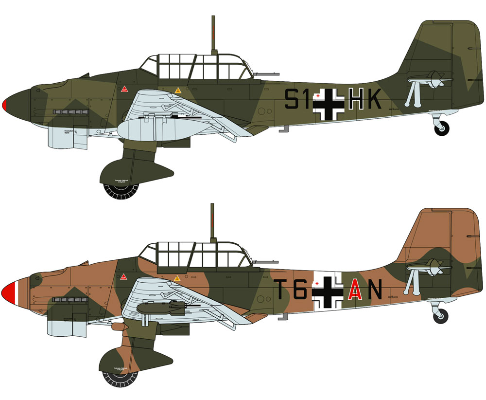 ユンカース Ju87R-2/B-2 スツーカ プラモデル (エアフィックス 1/48 ミリタリーエアクラフト No.A07115) 商品画像_1