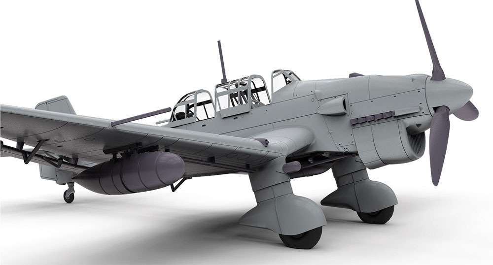ユンカース Ju87R-2/B-2 スツーカ プラモデル (エアフィックス 1/48 ミリタリーエアクラフト No.A07115) 商品画像_2