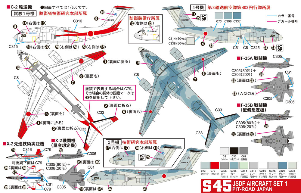 自衛隊 航空機セット 1 プラモデル (ピットロード スカイウェーブ S シリーズ No.S-045) 商品画像_1