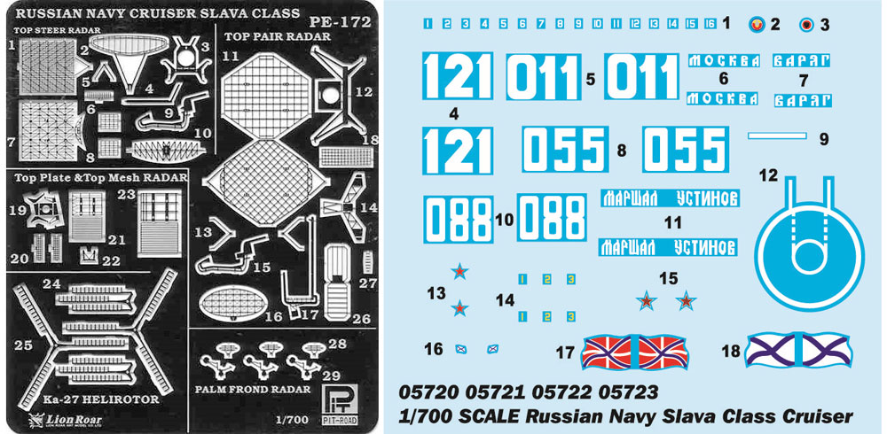 ロシア海軍 スラヴァ級ミサイル巡洋艦 モスクワ プラモデル (ピットロード 1/700 スカイウェーブ M シリーズ No.M-048) 商品画像_3