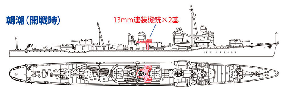 日本駆逐艦 朝潮 プラモデル (ハセガワ 1/700 ウォーターラインシリーズ No.463) 商品画像_2