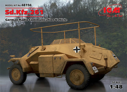 ドイツ Sd.Kfz.261 無線装甲車 プラモデル (ICM 1/48 ミリタリービークル No.48194) 商品画像