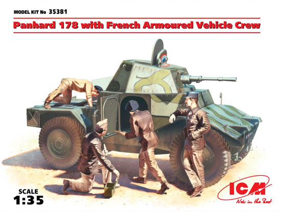パナール 178 装甲車 w/フランス装甲車兵 プラモデル (ICM 1/35 ミリタリービークル・フィギュア No.35381) 商品画像