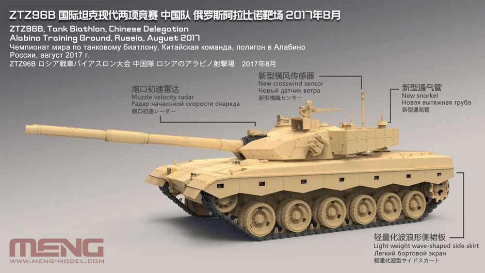 中国人民解放軍 主力戦車 ZTZ96B (プラモデル)