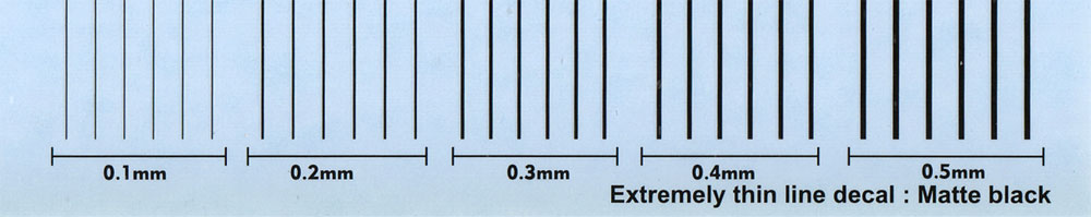 Extremely thin line decal マットブラック デカール (スタジオ27 ラインデカール No.FP0038) 商品画像_1