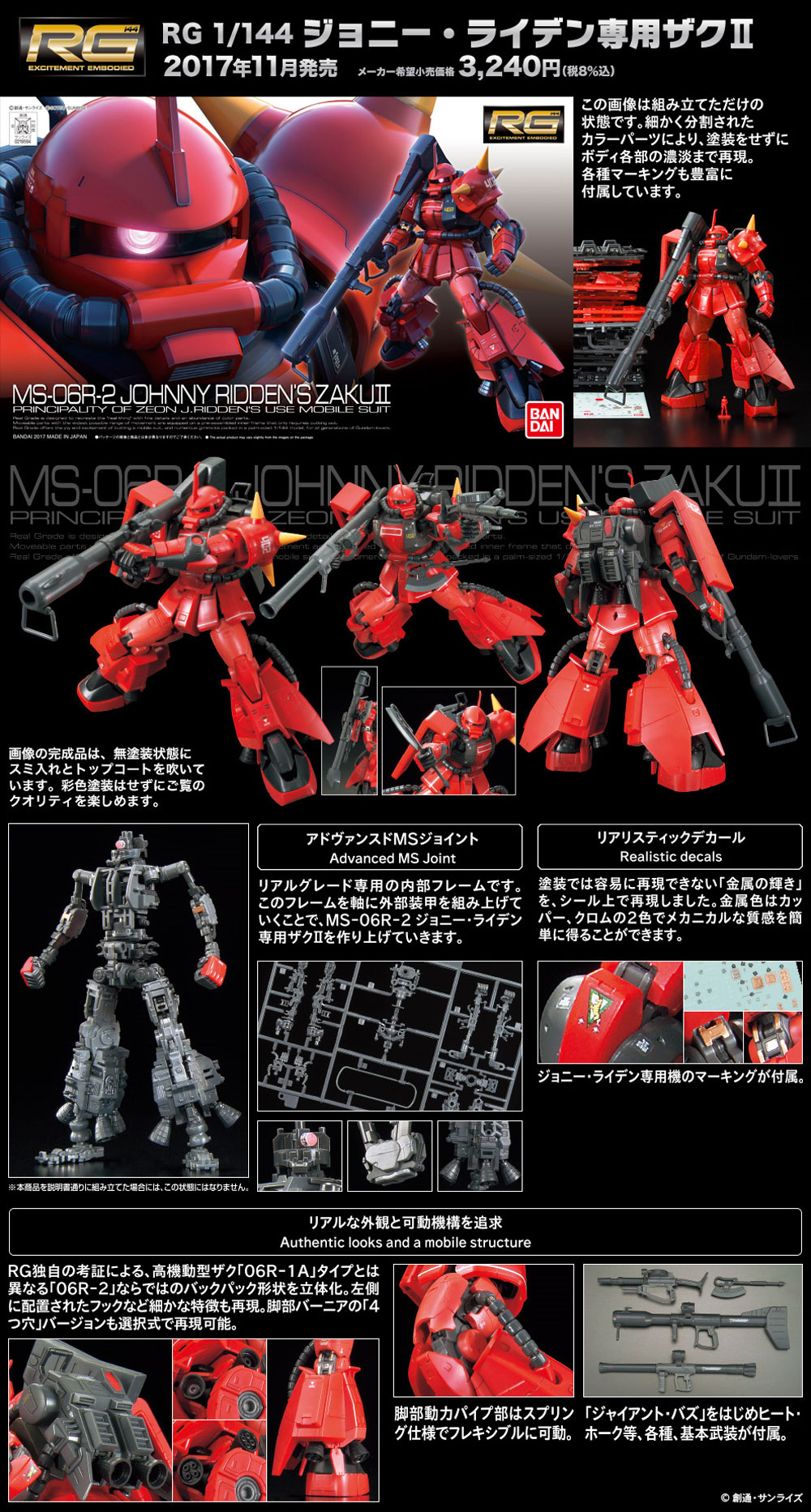 MS-06R-2 ジョニー ライデン専用 ザク 2 プラモデル (バンダイ RG （リアルグレード） No.026) 商品画像_4