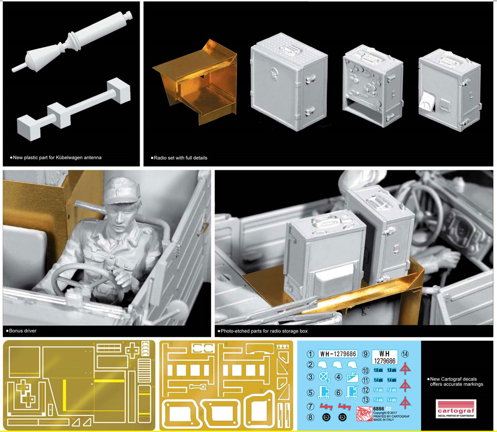 ドイツ キューベルワーゲン 無線車 プラモデル (ドラゴン 1/35 39-45 Series No.6886) 商品画像_2