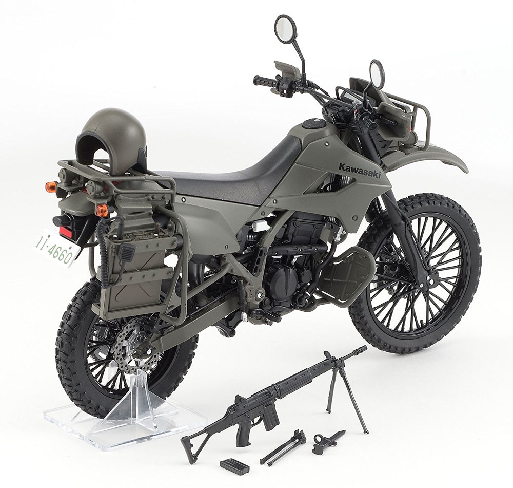 陸上自衛隊 偵察用オートバイ カワサキ KLX250 小銃付き DX ver. 完成品 (トミーテック リトルアーモリー （little armory） No.LM002) 商品画像_2