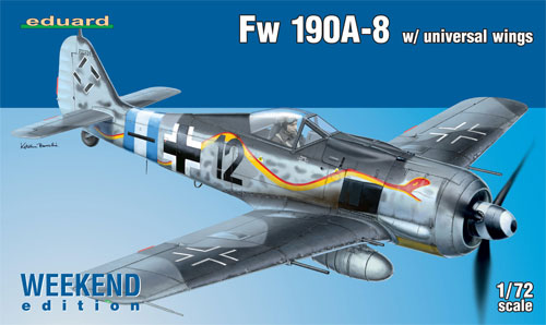 フォッケウルフ Fw190A-8 ユニバーサルウイング プラモデル (エデュアルド 1/72 ウィークエンド エディション No.7443) 商品画像