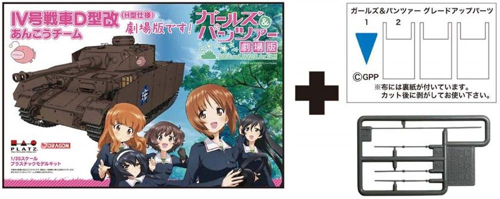 ガールズ&パンツァー劇場版 大洗戦車道チーム あんこう&ウサギさんセット 特装函入りです プラモデル (プラッツ ガールズ＆パンツァー No.GPSET-001) 商品画像_3