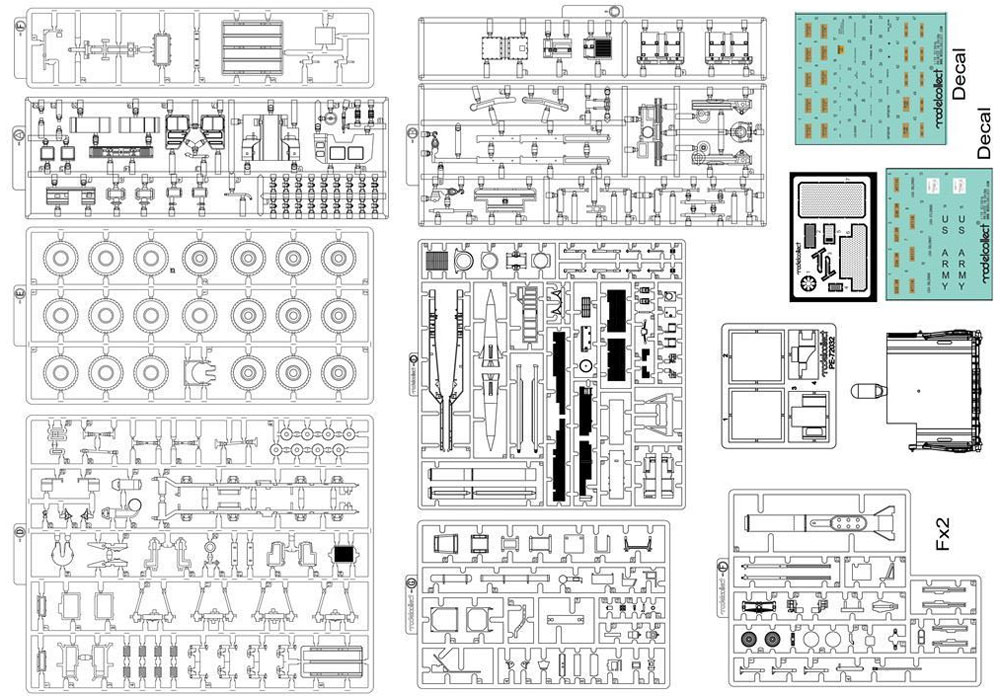 NATO M1001 トラクター w/パーシング2 ミサイル エレクターランチャー プラモデル (モデルコレクト 1/72 AFV キット No.UA72084) 商品画像_3