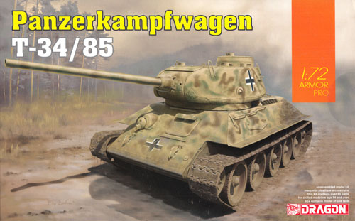 ドイツ 鹵獲戦車 T-34/85 プラモデル (ドラゴン 1/72 アーマー シリーズ No.7564) 商品画像