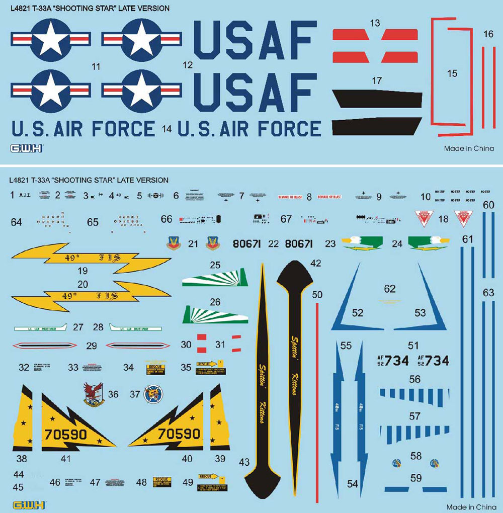 T-33A シューティングスター 後期型 プラモデル (グレートウォールホビー 1/48 ミリタリーエアクラフト プラモデル No.L4821) 商品画像_2