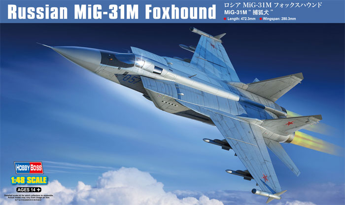 ロシア MiG-31M フォックスハウンド プラモデル (ホビーボス 1/48 エアクラフト プラモデル No.81755) 商品画像