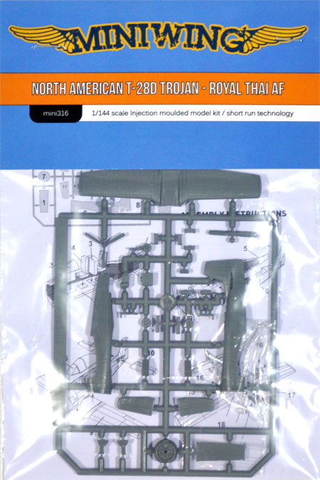 ノースアメリカン T-28D トロージャン タイ空軍 プラモデル (ミニウイング 1/144 インジェクションキット No.mini316) 商品画像