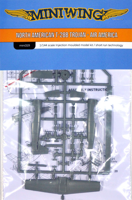 ノースアメリカン T-28B トロージャン エア アメリカ プラモデル (ミニウイング 1/144 インジェクションキット No.mini319) 商品画像