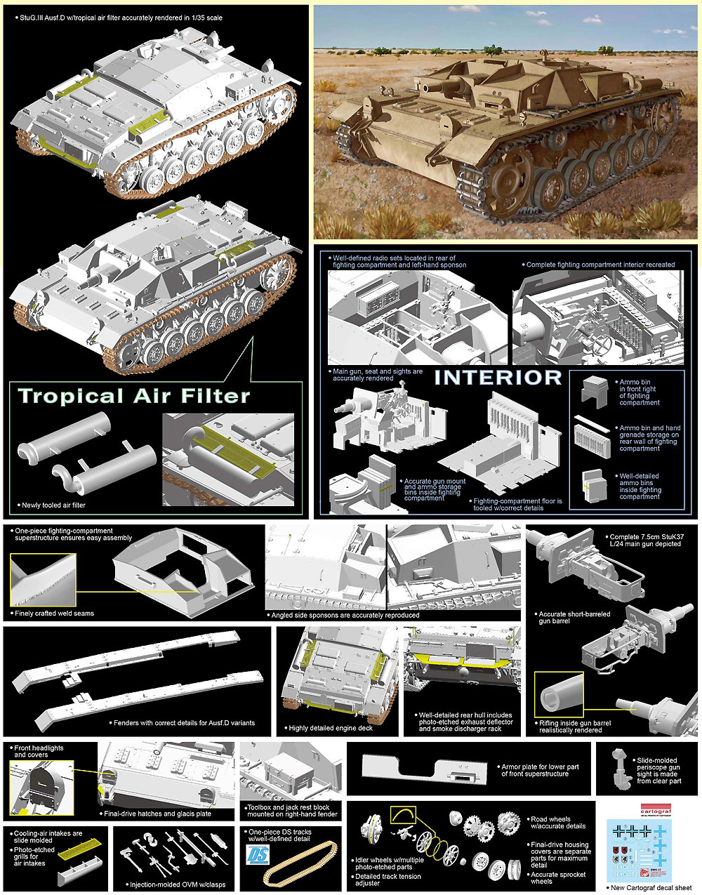 ドイツ 3号突撃砲 D型 熱帯地用エアフィルター装備 プラモデル (ドラゴン 1/35 '39-45' Series No.6905) 商品画像_2