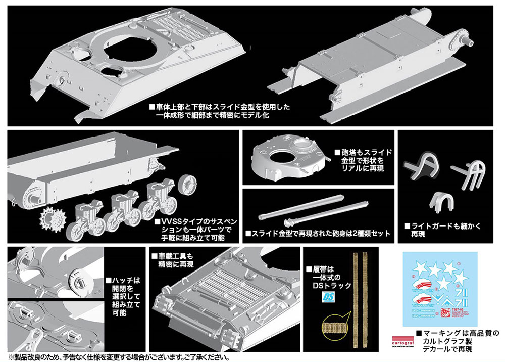 アメリカ M4A3 (76) W VVSS シャーマン バルジの戦い プラモデル (ドラゴン 1/72 ARMOR PRO (アーマープロ) No.7567) 商品画像_2