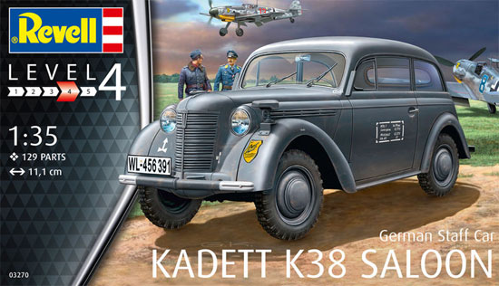 ドイツ スタッフカー カデット K38 サルーン プラモデル (レベル 1/35 ミリタリー No.03270) 商品画像