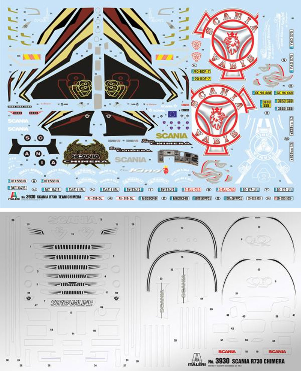 スカニア R730 ストリームライン キメラ トラクターヘッド プラモデル (イタレリ 1/24 トラックシリーズ No.3930) 商品画像_1