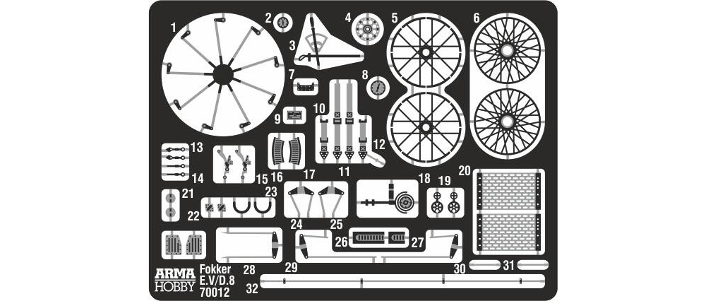 フォッカー E.5 単葉戦闘機 エキスパートセット プラモデル (アルマホビー 1/72 エアクラフト プラモデル No.70012) 商品画像_3