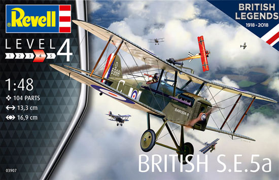 イギリス S.E.5a プラモデル (レベル 1/48 飛行機モデル No.03907) 商品画像