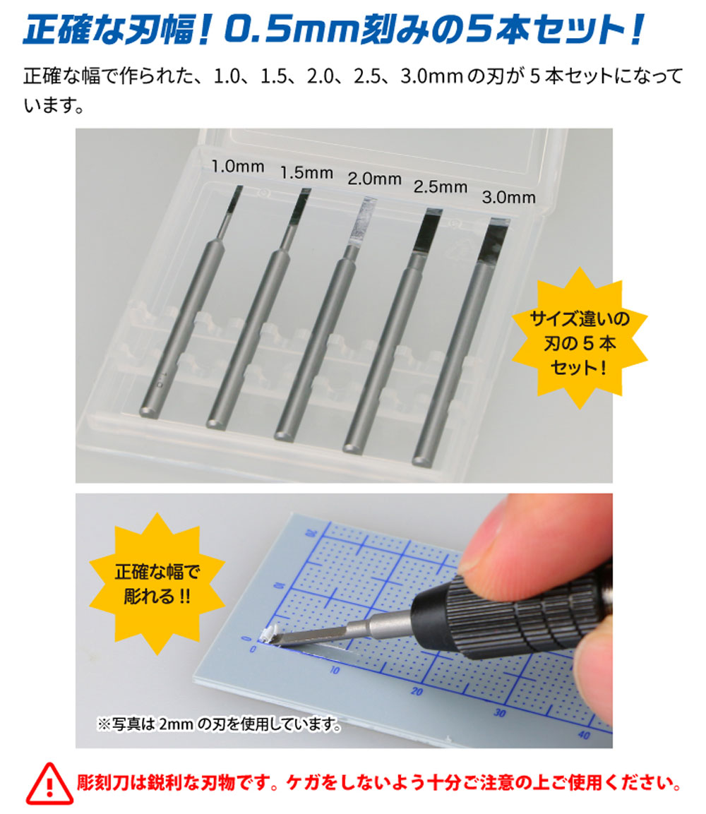 ビットブレード 平刀 5本セット マイクロブレード (ゴッドハンド 模型工具 No.GH-BBH-1-3) 商品画像_2