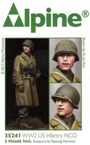 WW2 アメリカ 歩兵部隊 下士官 (外套姿) レジン (アルパイン 1/35 フィギュア No.AM35241) 商品画像