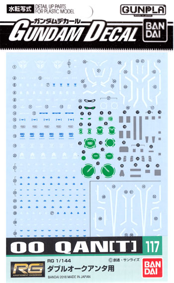 RG ダブルオークアンタ用 デカール (バンダイ ガンダムデカール No.117) 商品画像