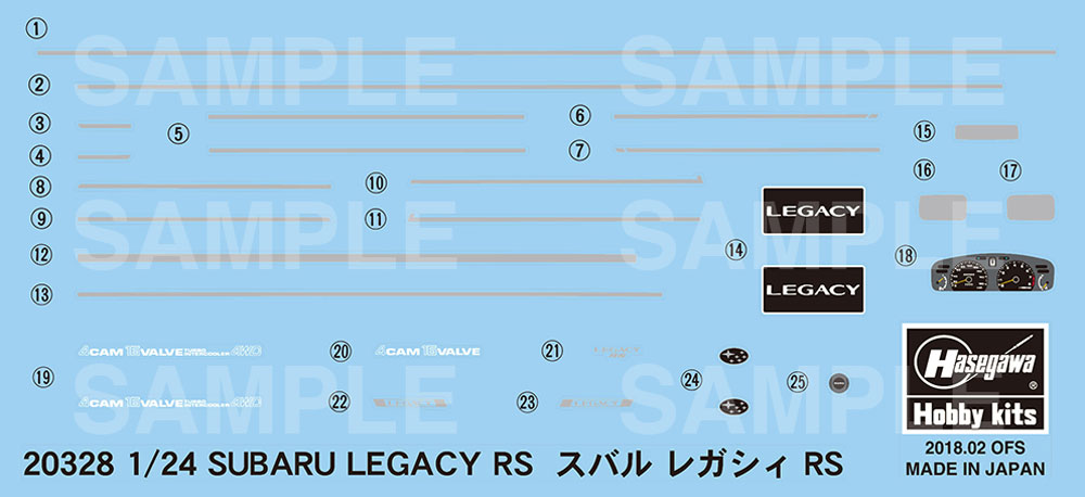 スバル レガシィ RS プラモデル (ハセガワ 1/24 自動車 限定生産 No.20328) 商品画像_2