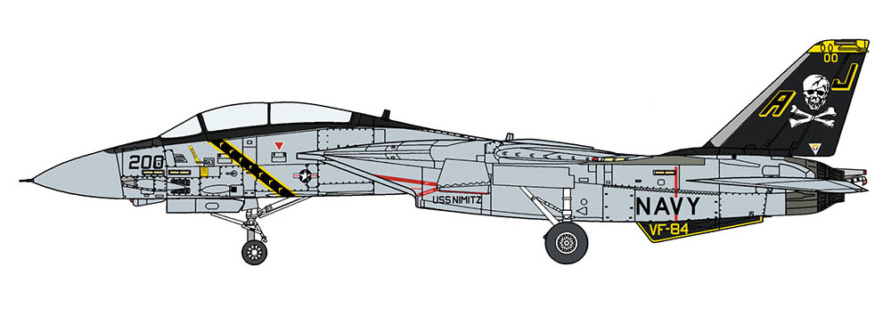 F-14A トムキャット VF-84 ジョリー ロジャース プラモデル (ハセガワ 1/72 飛行機 限定生産 No.02269) 商品画像_3