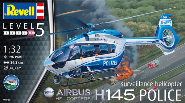エアバスヘリコプターズ Ｈ145 警察ヘリコプター プラモデル (レベル 1/32 Aircraft No.04980) 商品画像