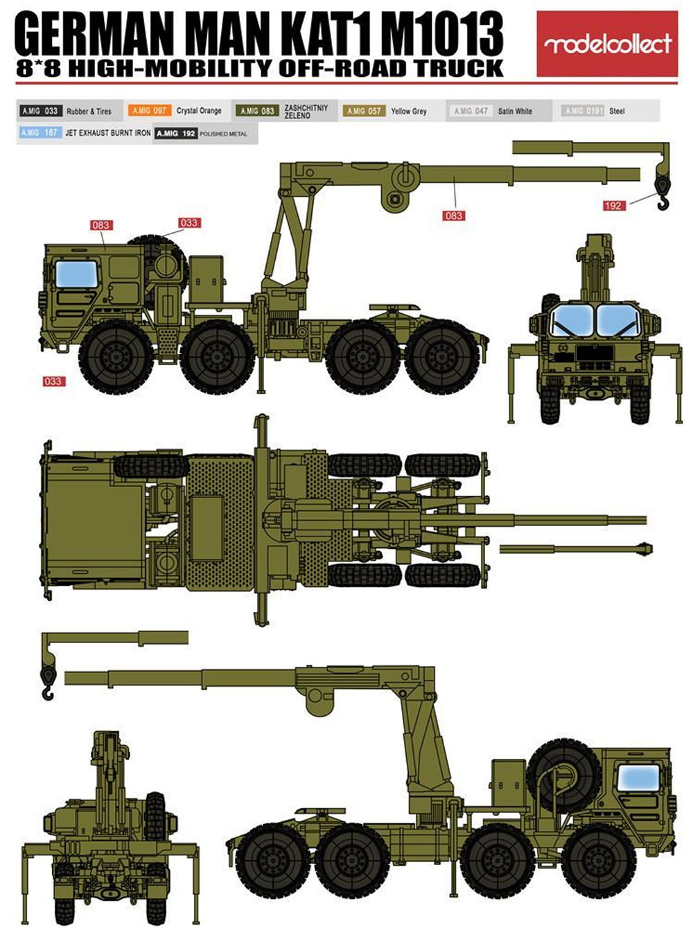 ドイツ KAT1 M1013 8×8 高機動オフロードトラック プラモデル (モデルコレクト 1/72 AFV キット No.UA72121) 商品画像_2