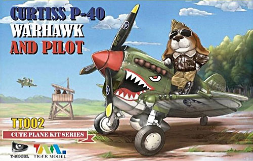 カーチス P-40 ウォーホーク w/犬パイロット プラモデル (ティーモデル キュート プレーンキット (CUTE PLANE KIT) No.TT002) 商品画像