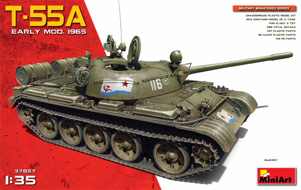 T-55A 初期型 Mod.1965 プラモデル (ミニアート 1/35 ミリタリーミニチュア No.37057) 商品画像