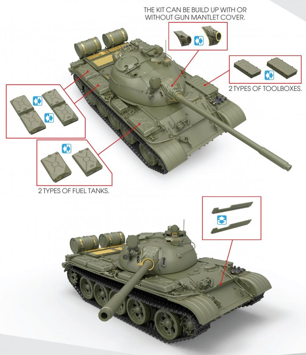 T-55A 初期型 Mod.1965 プラモデル (ミニアート 1/35 ミリタリーミニチュア No.37057) 商品画像_1