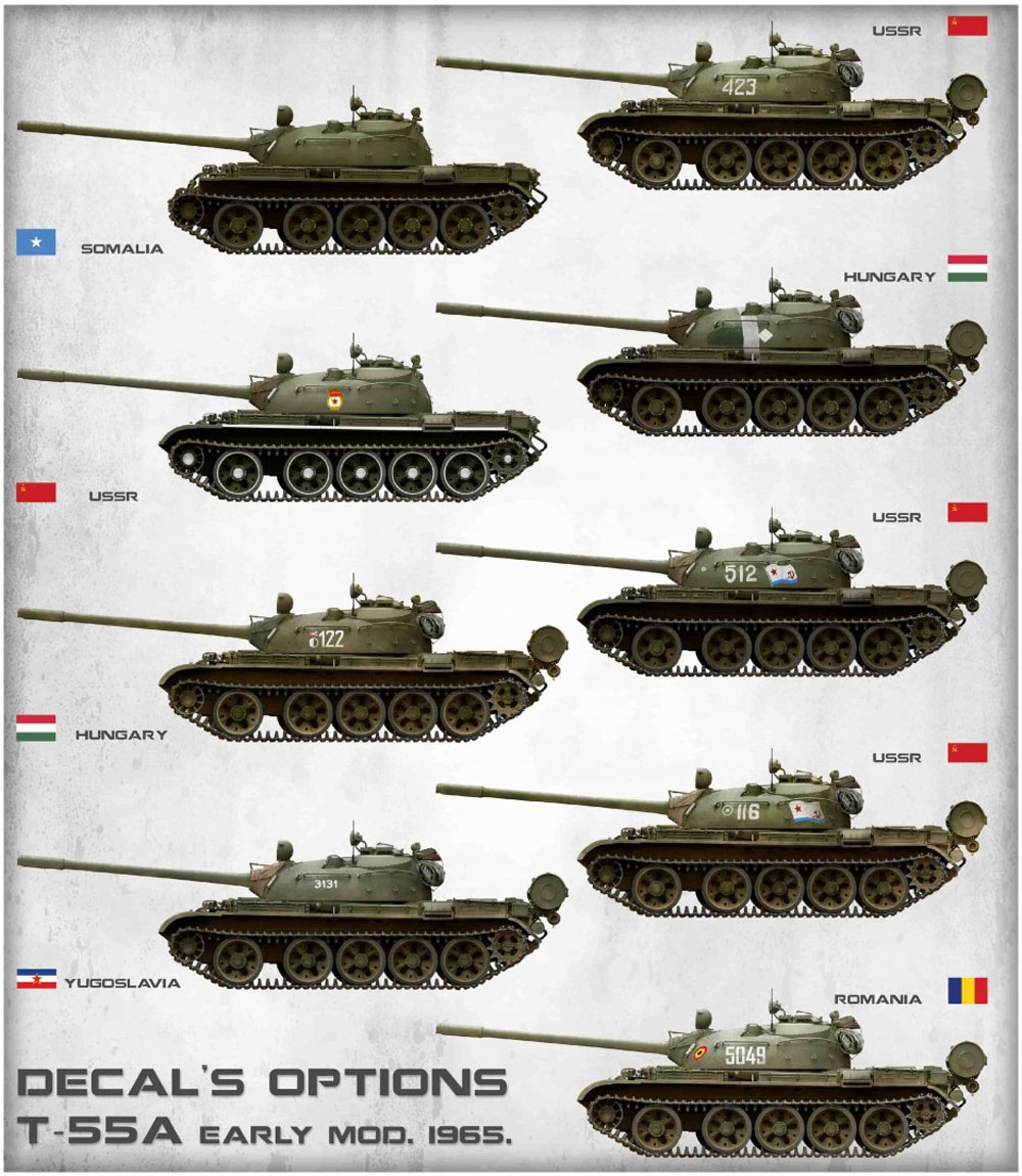 T-55A 初期型 Mod.1965 プラモデル (ミニアート 1/35 ミリタリーミニチュア No.37057) 商品画像_2