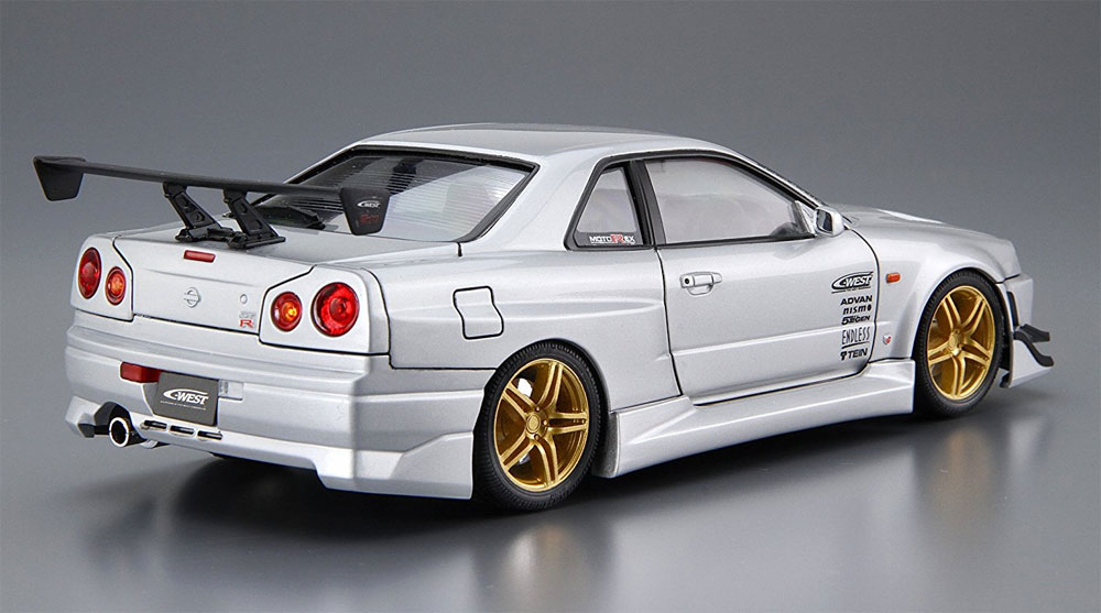 C-WEST BNR34 スカイライン GT-R '02 (ニッサン) プラモデル (アオシマ 1/24 ザ・チューンドカー No.旧050) 商品画像_3