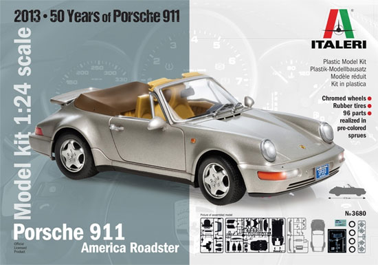 ポルシェ 911 アメリカン ロードスター プラモデル (イタレリ 1/24 カーモデル No.3680) 商品画像