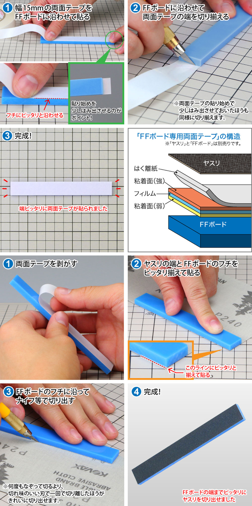 FFボード アクリル 5本セット アクリル板 (ゴッドハンド 模型工具 No.GH-FFA-15) 商品画像_2