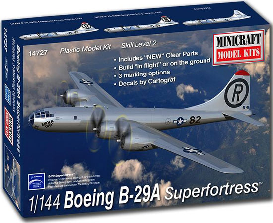 ボーイング B-29A スーパーフォートレス プラモデル (ミニクラフト 1/144 軍用機プラスチックモデルキット No.14727) 商品画像