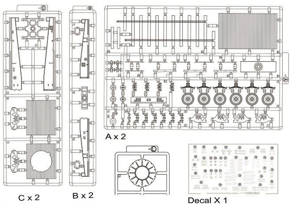 ドイツ 128mm FLAK40 高射砲 搭載貨車 プラモデル (モデルコレクト 1/72 AFV キット No.UA72118) 商品画像_1