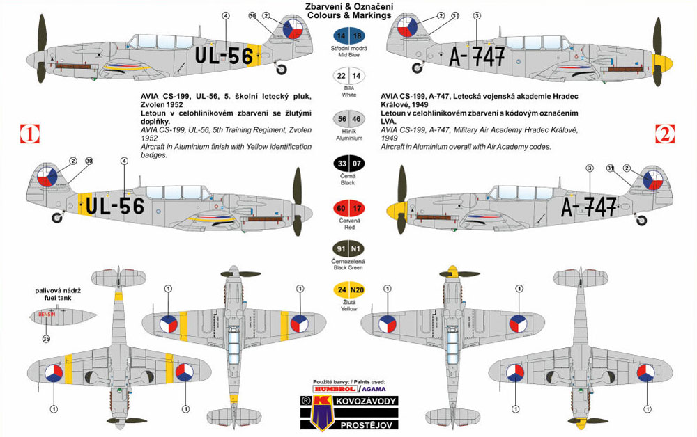 アビア CS-199 複座練習機 (後期型) プラモデル (KPモデル 1/72 エアクラフト プラモデル No.KPM0091) 商品画像_1