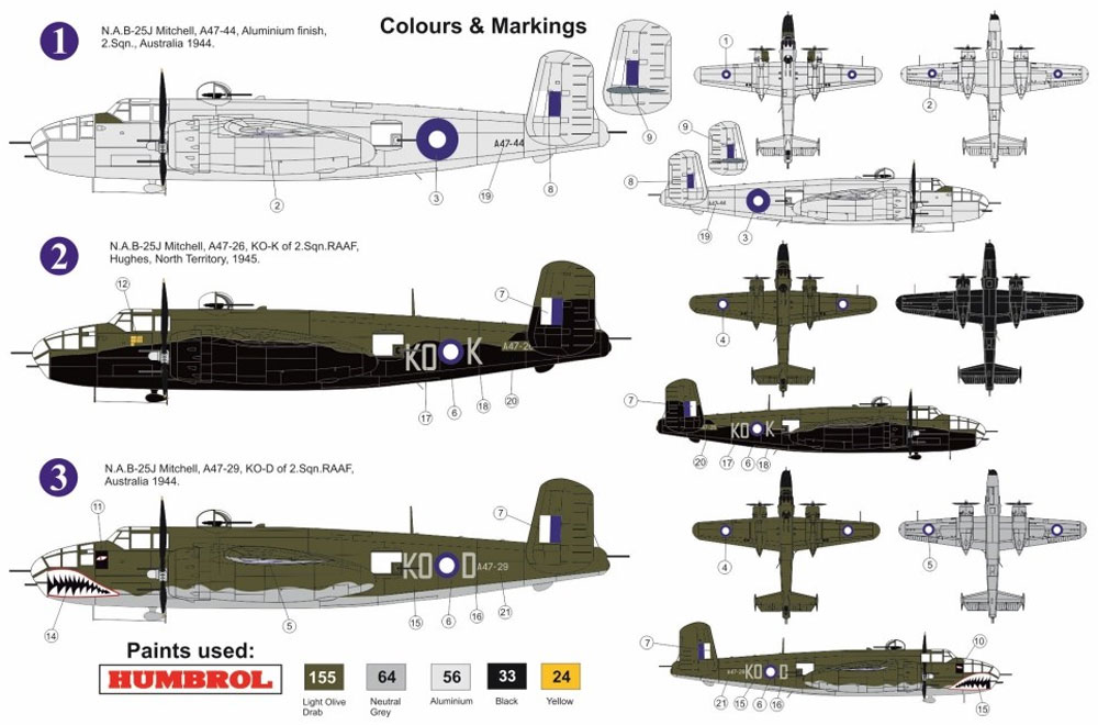 B-25J ミッチェル RAAF プラモデル (AZ model 1/72 エアクラフト プラモデル No.AZ7582) 商品画像_1