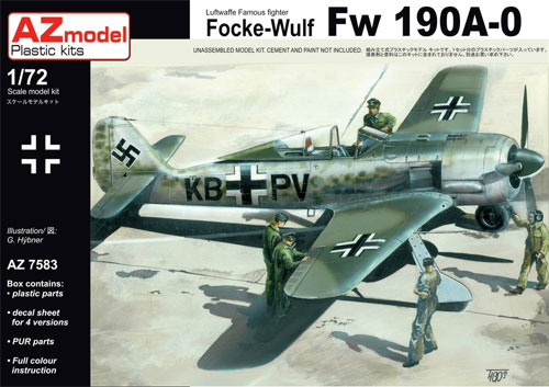 フォッケウルフ Fw190A-0 プラモデル (AZ model 1/72 エアクラフト シリーズ No.AZ7583) 商品画像